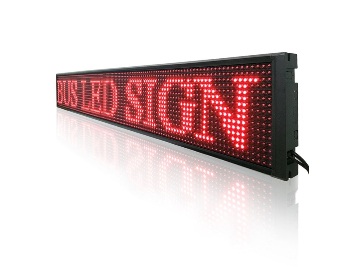 Ultra-thin Design P10mm 16X96 Pixels SMD LED Programmable Scrolling Message Sign Board PC Software Change Messages