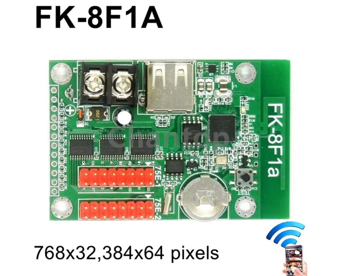 FK-8Fn , FK-8F1 , FK-8F1a , FK-8F2 , FK-8F3 , FK-8F4 WiFi / USB Full Color Small LED Dispaly Sign Control Card