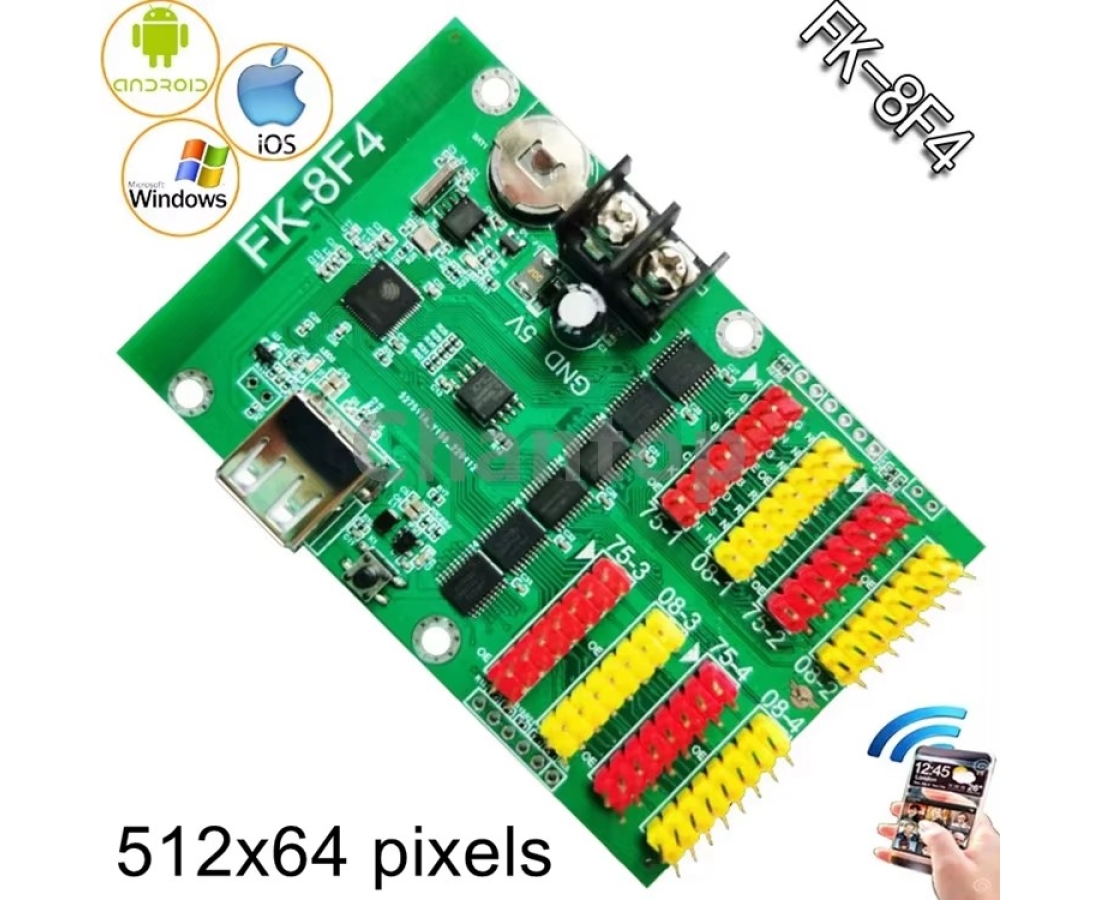 FK-8Fn , FK-8F1 , FK-8F1a , FK-8F2 , FK-8F3 , FK-8F4 WiFi / USB Full Color Small LED Dispaly Sign Control Card